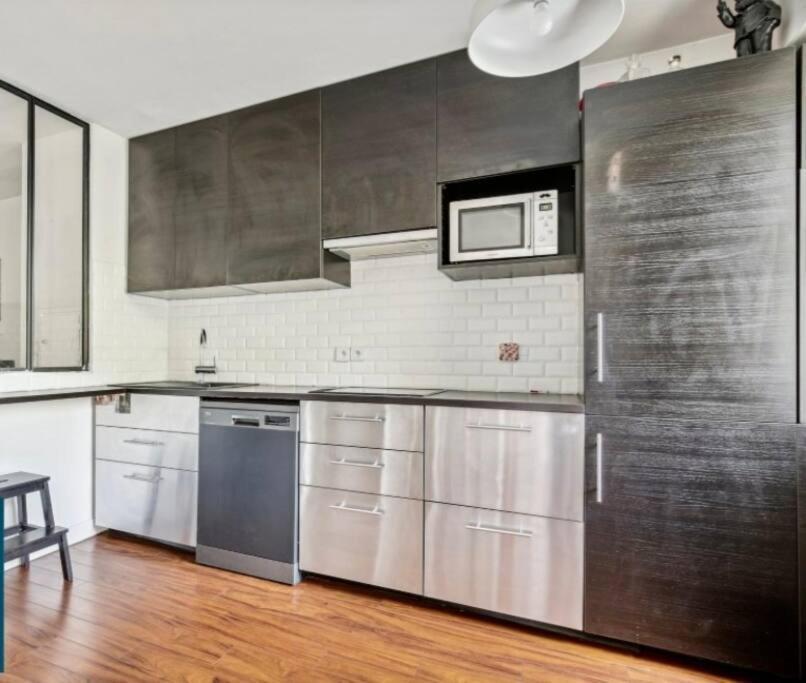 Paris : Appartement Familial Avec Parking Prive 克利希 外观 照片
